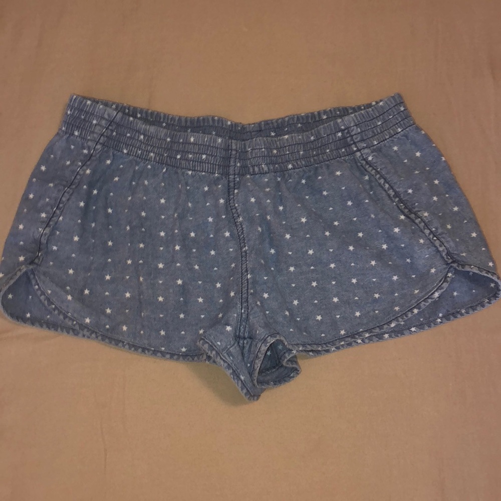 Rip Curl Elastic Waist Denim Shorts Size Large